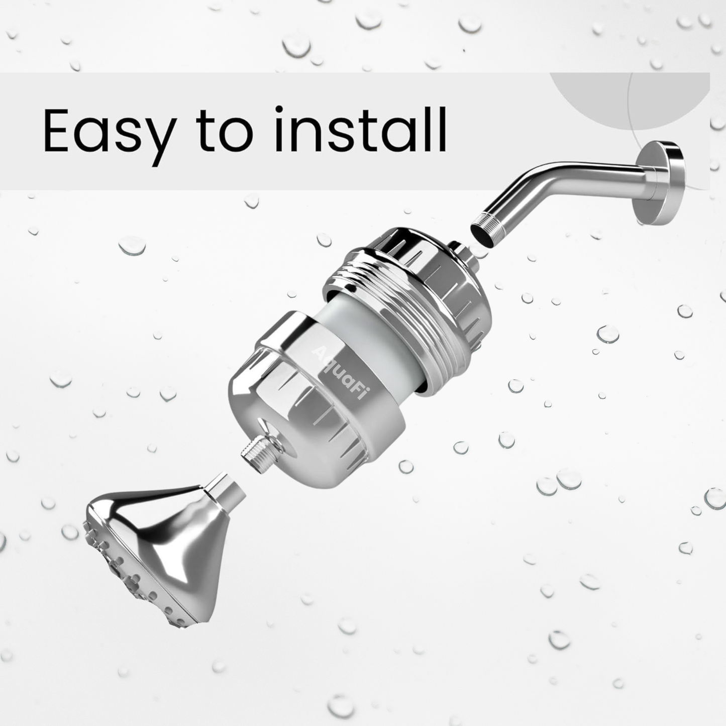 AquaFi 15 PRO Water Softener For Shower & Tap